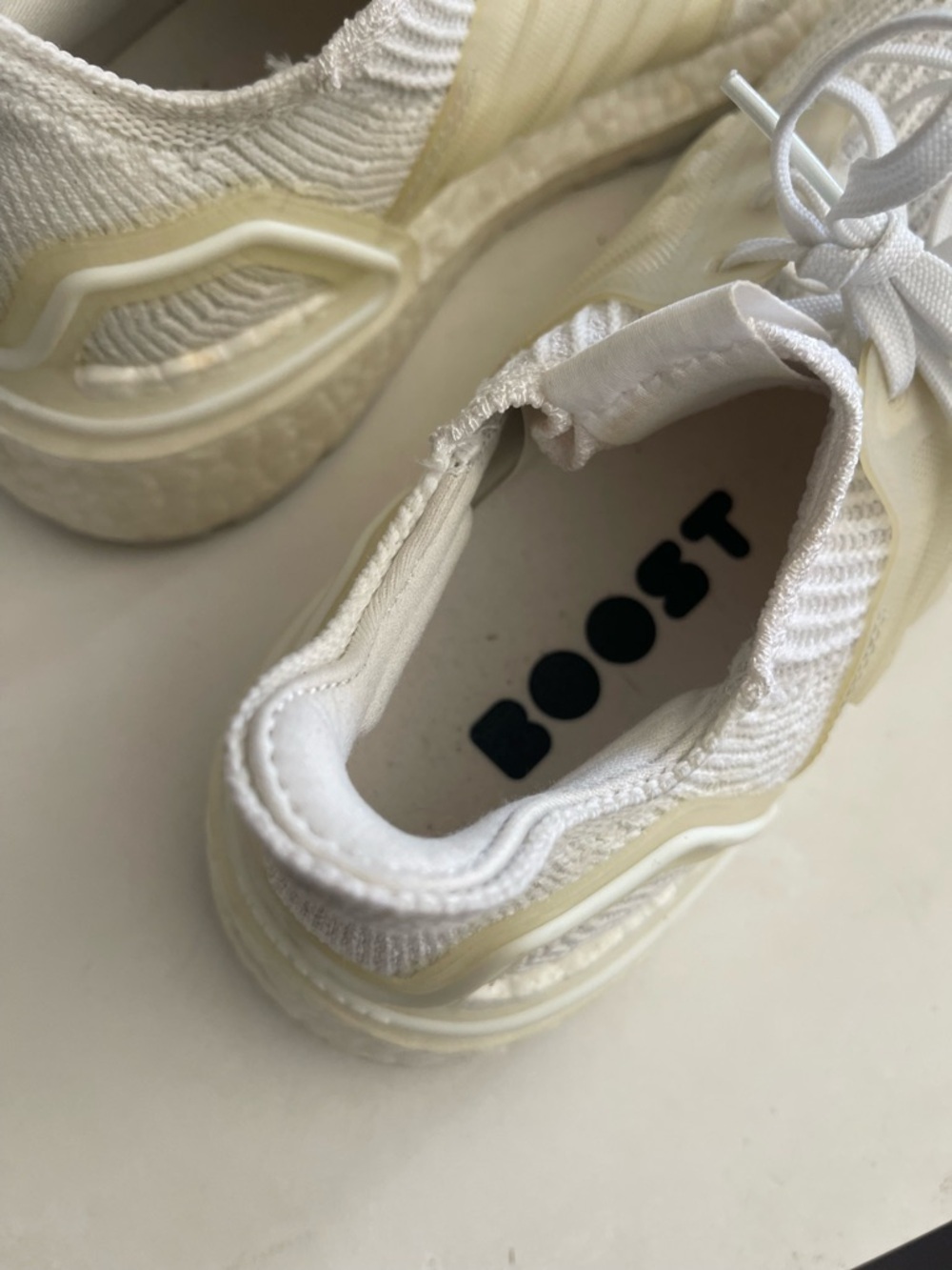 Adidas Ultra Boost Triple White Women’s Sneakers - Picture 4 of 8